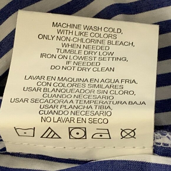 Copper Key Striped Button-Up Shirt Sz S Blue White #167E - Picture 12 of 13